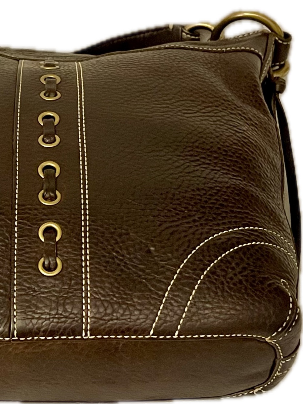 Coach Vintage Chelsea Lace Pebble Leather Convertible Handbag - Picture 12 of 13